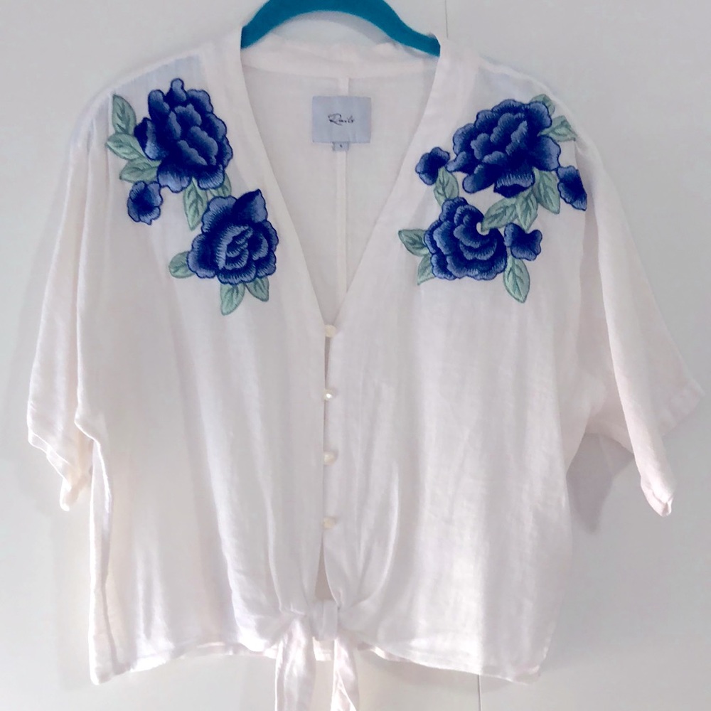 Rails Thea Blue Rose Embroidery size S